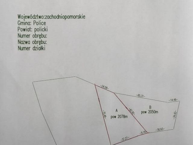 Działka 2078 m2, w pobliżu jezioro